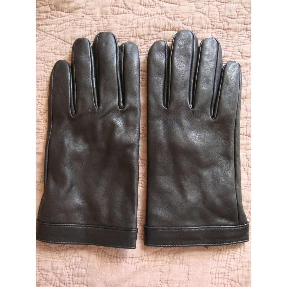 Express Men's Blk Leather Gloves W/Touch Screen Compatible Fingertips, S/M, NWOT